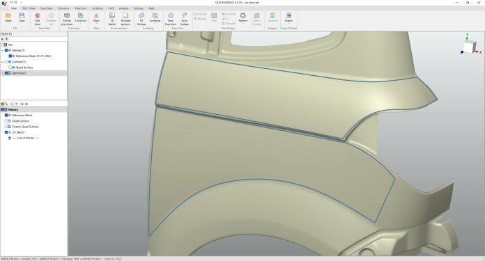 QUICKSURFACE Pro_sketching3d